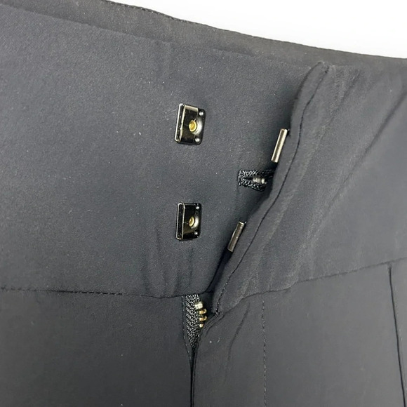 Lululemon Black Front Seam Bike Trousers with  Reflective Bottom Cuffs - Picture 8 of 10